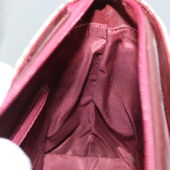 BURBERRY Nova Check Hand Bag Canvas Beige Gold Auth BA2673