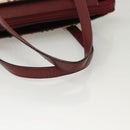 BURBERRY Nova Check Hand Bag Canvas Beige Gold Auth BA2673-7