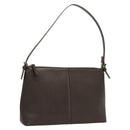BURBERRY Shoulder Bag Leather Brown Silver Auth BA2674-1