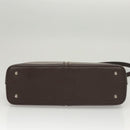 BURBERRY Shoulder Bag Leather Brown Silver Auth BA2674-5