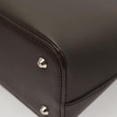 BURBERRY Shoulder Bag Leather Brown Silver Auth BA2674-16