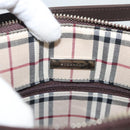 BURBERRY Shoulder Bag Leather Brown Silver Auth BA2674-18