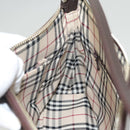 BURBERRY Shoulder Bag Leather Brown Silver Auth BA2674-20