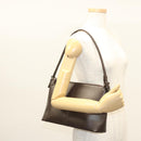 BURBERRY Shoulder Bag Leather Brown Silver Auth BA2674-23