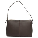 BURBERRY Shoulder Bag Leather Brown Silver Auth BA2674-2
