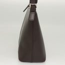 BURBERRY Shoulder Bag Leather Brown Silver Auth BA2674-3