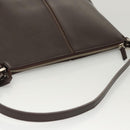 BURBERRY Shoulder Bag Leather Brown Silver Auth BA2674-6
