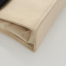 Salvatore Ferragamo Vala Hand Bag Satin Beige Gold Auth BA2675-9
