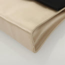 Salvatore Ferragamo Vala Hand Bag Satin Beige Gold Auth BA2675-14
