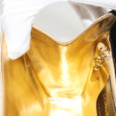 Salvatore Ferragamo Vala Hand Bag Satin Beige Gold Auth BA2675-19