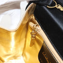 Salvatore Ferragamo Vala Hand Bag Satin Beige Gold Auth BA2675-20