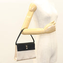 Salvatore Ferragamo Vala Hand Bag Satin Beige Gold Auth BA2675-22