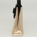 Salvatore Ferragamo Vala Hand Bag Satin Beige Gold Auth BA2675-3