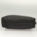 BALLY Quilted Tote Bag Leather Black Gold Auth BA2680-10