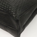 BALLY Quilted Tote Bag Leather Black Gold Auth BA2680-14