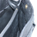 BALLY Quilted Tote Bag Leather Black Gold Auth BA2680-22