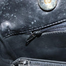 BALLY Quilted Tote Bag Leather Black Gold Auth BA2680-23