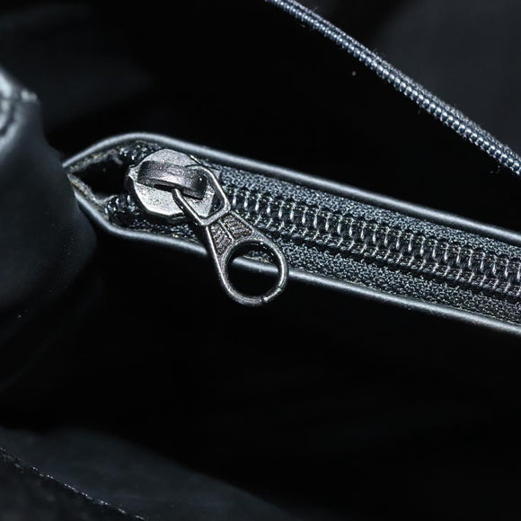 BALLY Quilted Tote Bag Leather Black Gold Auth BA2680