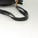 BALLY Quilted Tote Bag Leather Black Gold Auth BA2680-8