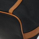 SAINT LAURENT Shoulder Bag Coated Canvas Black Brown gold Auth BA2681-9