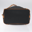 SAINT LAURENT Shoulder Bag Coated Canvas Black Brown gold Auth BA2681-5