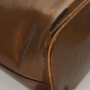 LOUIS VUITTON Monogram Vernis Houston Hand Bag Bronze M91122 LV Auth BA2687-8
