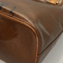 LOUIS VUITTON Monogram Vernis Houston Hand Bag Bronze M91122 LV Auth BA2687-15