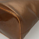 LOUIS VUITTON Monogram Vernis Houston Hand Bag Bronze M91122 LV Auth BA2687-17