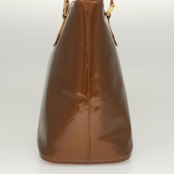 LOUIS VUITTON Monogram Vernis Houston Hand Bag Bronze M91122 LV Auth BA2687