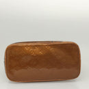 LOUIS VUITTON Monogram Vernis Houston Hand Bag Bronze M91122 LV Auth BA2687-5