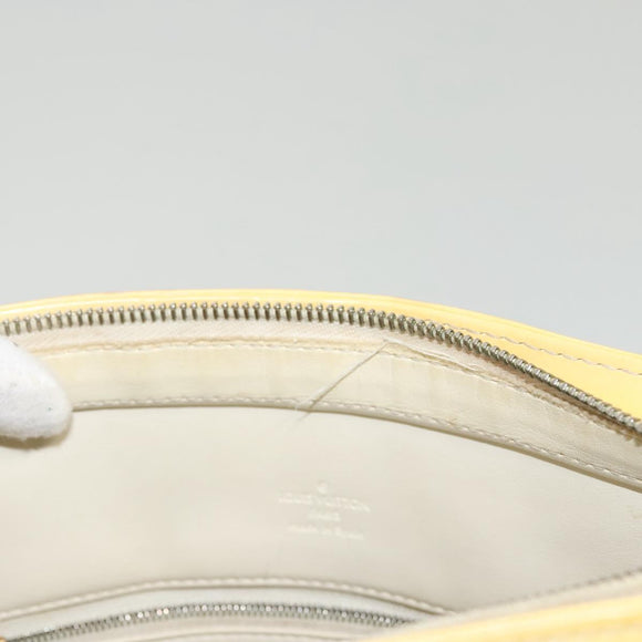 LOUIS VUITTON Monogram Vernis Houston Hand Bag Perle M91342 LV Auth BA2688