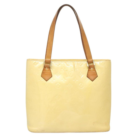 LOUIS VUITTON Monogram Vernis Houston Hand Bag Perle M91342 LV Auth BA2688