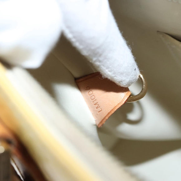 LOUIS VUITTON Monogram Vernis Houston Hand Bag Perle M91342 LV Auth BA2688