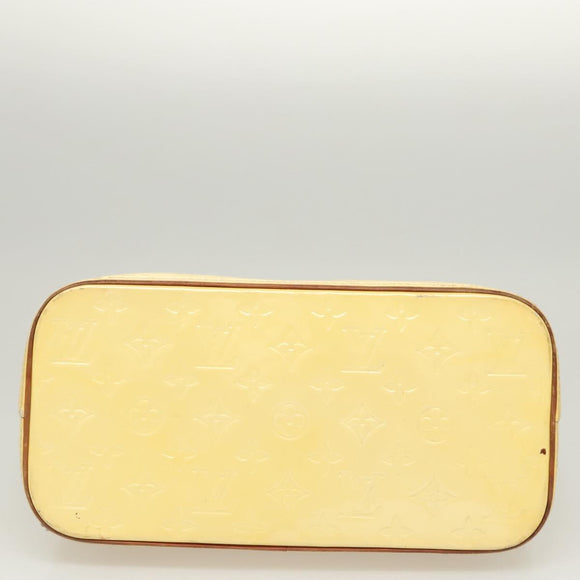 LOUIS VUITTON Monogram Vernis Houston Hand Bag Perle M91342 LV Auth BA2688