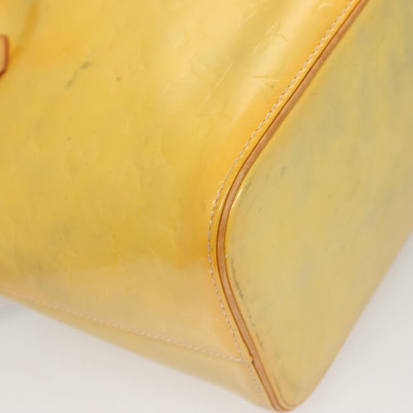 LOUIS VUITTON Monogram Vernis Houston Hand Bag Gris M91053 LV Auth BA2689