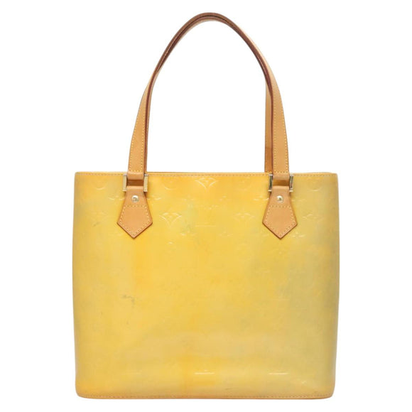 LOUIS VUITTON Monogram Vernis Houston Hand Bag Gris M91053 LV Auth BA2689