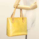 LOUIS VUITTON Monogram Vernis Houston Hand Bag Gris M91053 LV Auth BA2689-23