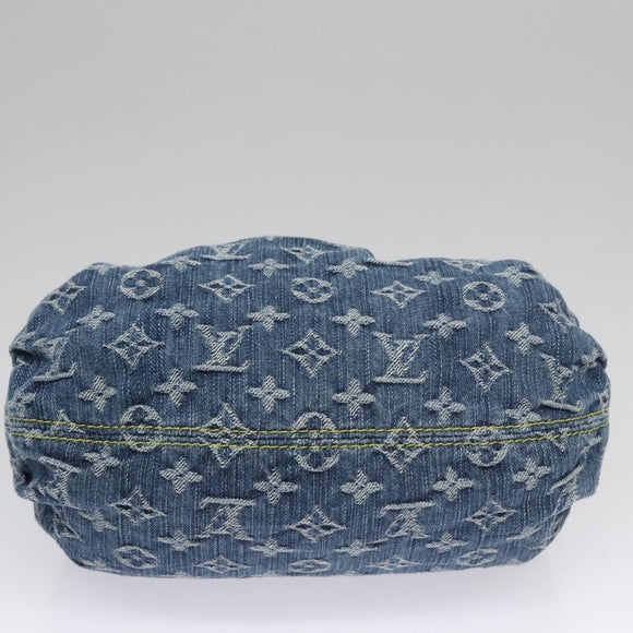 LOUIS VUITTON Monogram denim Preity Hand Bag Blue M95020 LV Auth BA268AV