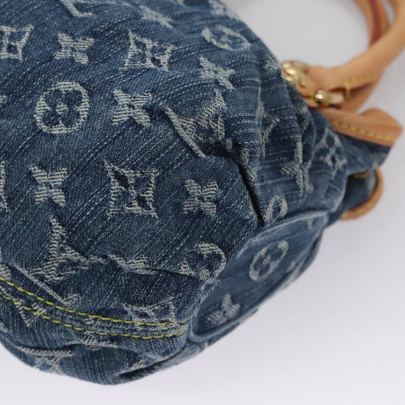LOUIS VUITTON Monogram denim Preity Hand Bag Blue M95020 LV Auth BA268AV
