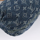LOUIS VUITTON Monogram denim Preity Hand Bag Blue M95020 LV Auth BA268AV-17