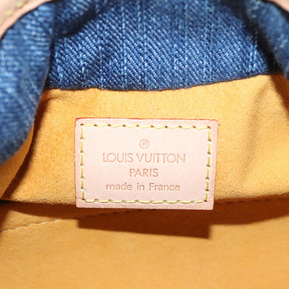LOUIS VUITTON Monogram denim Preity Hand Bag Blue M95020 LV Auth BA268AV