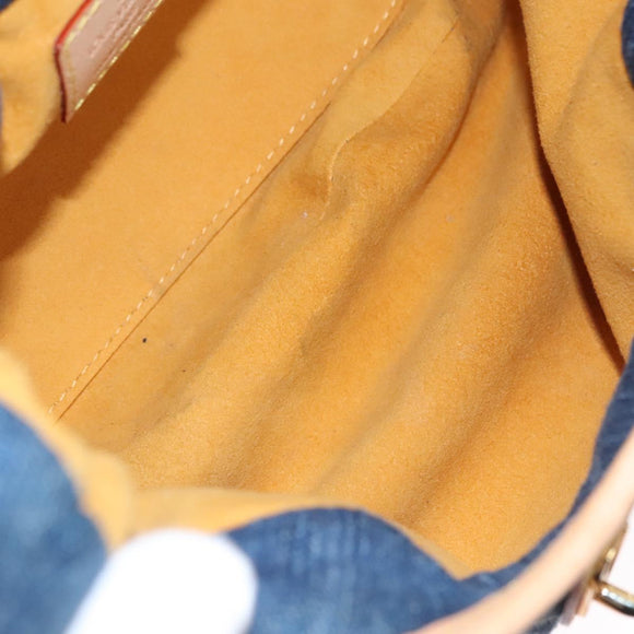 LOUIS VUITTON Monogram denim Preity Hand Bag Blue M95020 LV Auth BA268AV