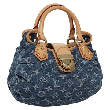 LOUIS VUITTON Monogram denim Preity Hand Bag Blue M95020 LV Auth BA268AV