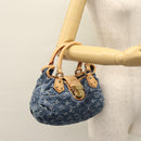 LOUIS VUITTON Monogram denim Preity Hand Bag Blue M95020 LV Auth BA268AV-24
