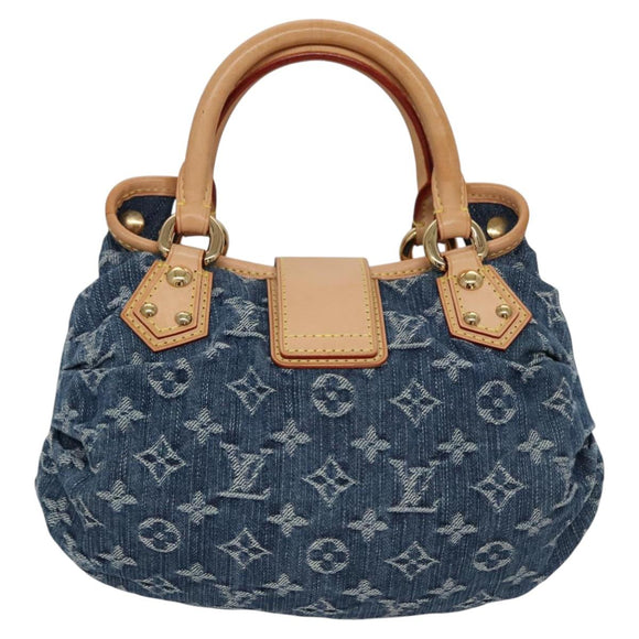 LOUIS VUITTON Monogram denim Preity Hand Bag Blue M95020 LV Auth BA268AV