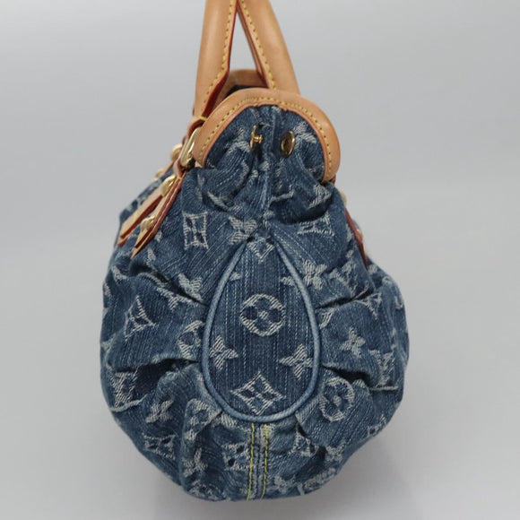 LOUIS VUITTON Monogram denim Preity Hand Bag Blue M95020 LV Auth BA268AV