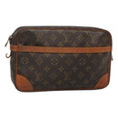 LOUIS VUITTON Monogram Compiegne 28 Clutch Bag M51845 LV Auth BA2693-1