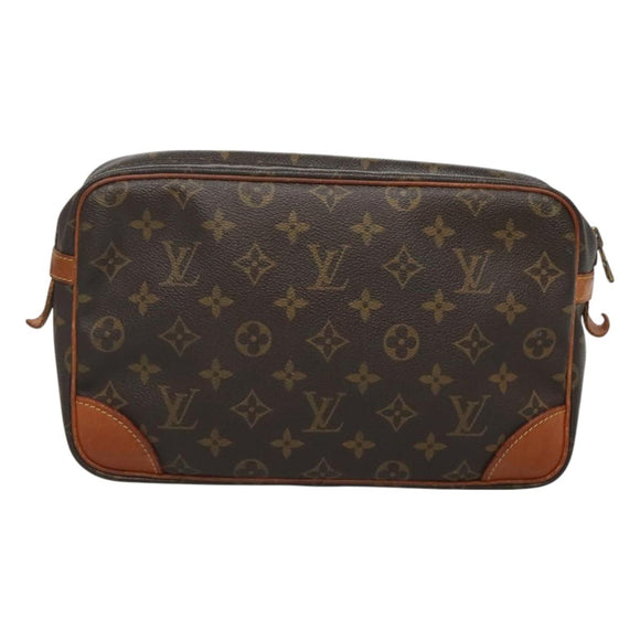 LOUIS VUITTON Monogram Compiegne 28 Clutch Bag M51845 LV Auth BA2693