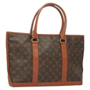 LOUIS VUITTON Monogram Sac Weekend PM Hand Bag M42425 LV Auth BA2696-1