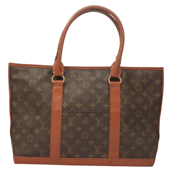 LOUIS VUITTON Monogram Sac Weekend PM Hand Bag M42425 LV Auth BA2696